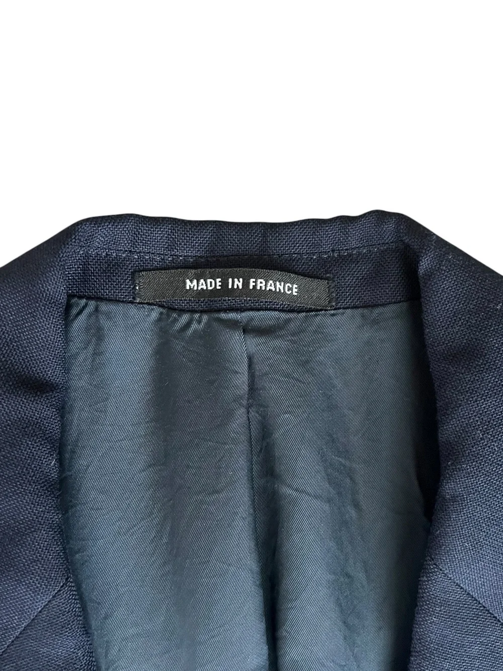 Yves Saint Laurent Men’s Navy Vintage 90s Two Button Gold Logo Blazer Sportscoat